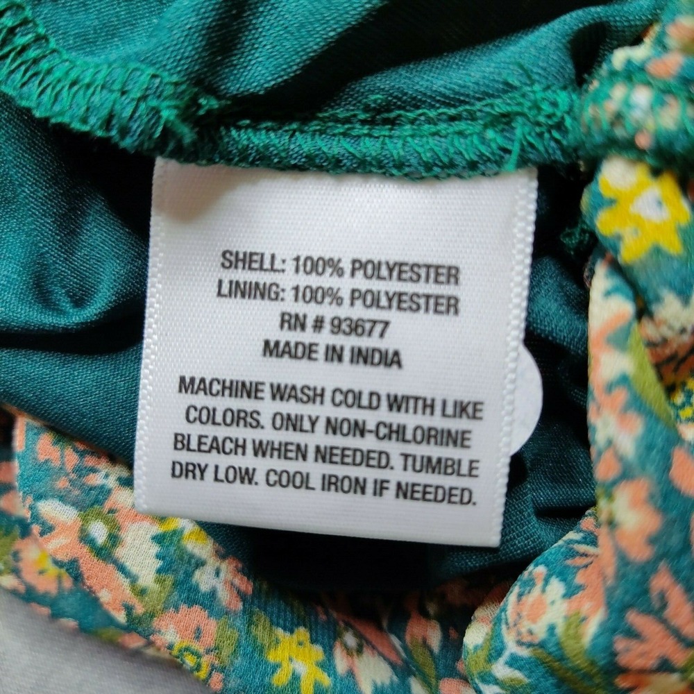 ARIZONA JEANS Women 2XL Green Floral Lined 16" Mini Skirt NEW - Picture 6 of 7